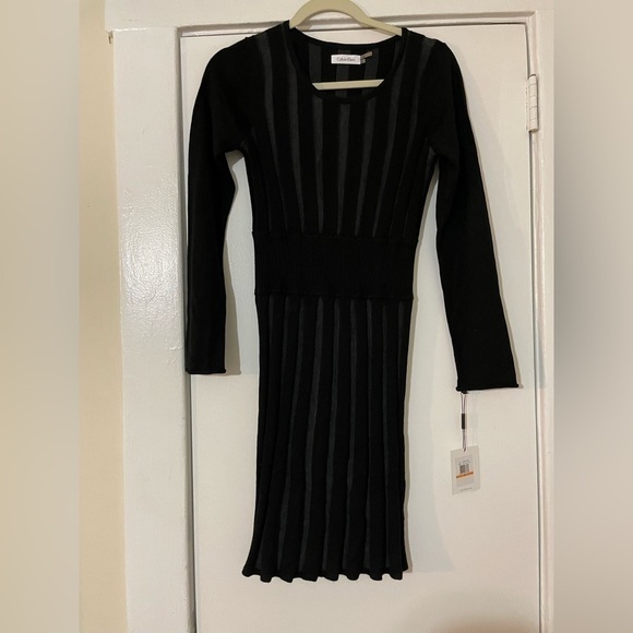 Calvin Klein Black long sleeve dress size small NWT - Picture 6 of 10
